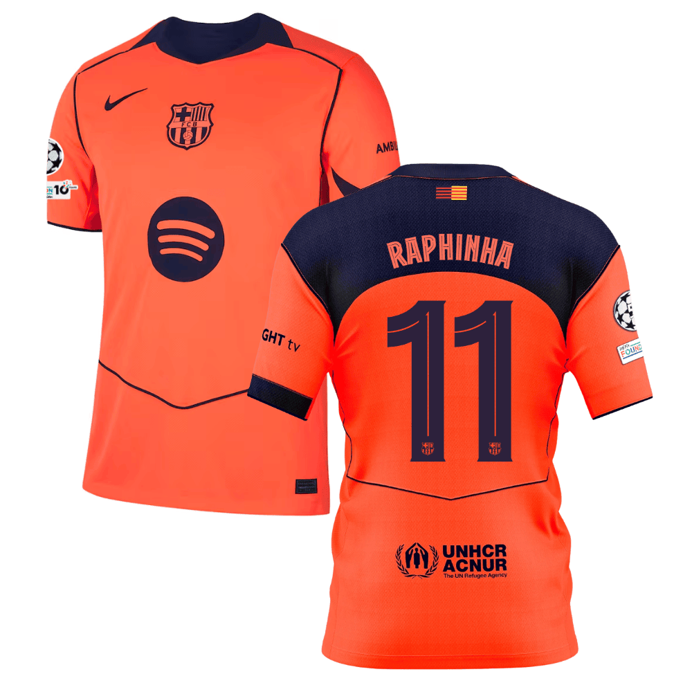 FC Barcelona Raphinha 11 Third Soccer Jersey 2025-2026