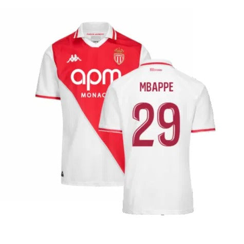 AS Monaco Kylian Mbappé 29 Home Soccer Jersey 2024/25