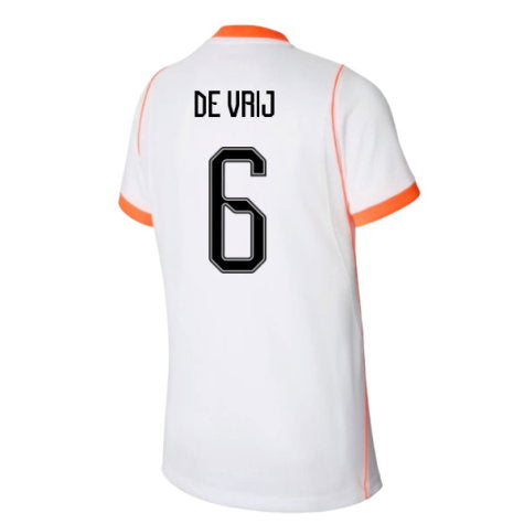 Netherlands Stefan de Vrij 6 Away Soccer Jersey World Cup 2026