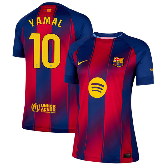 FC Barcelona Lamine Yamal 10 Women's Home Soccer Jersey 2025-2026